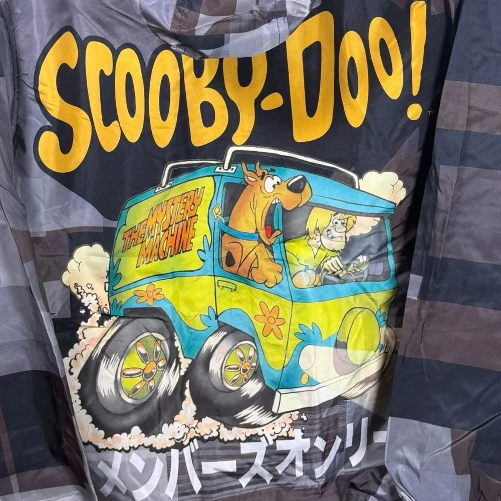 NWT Members Only Scooby Doo Windbreaker Unisex- Black & Gray Size Medium